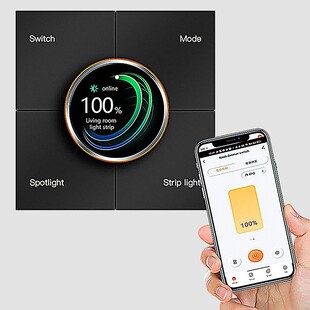 Graffiti ZigBee metal smart knob adjustment switch panel scene linkage mobile phone remote voice control